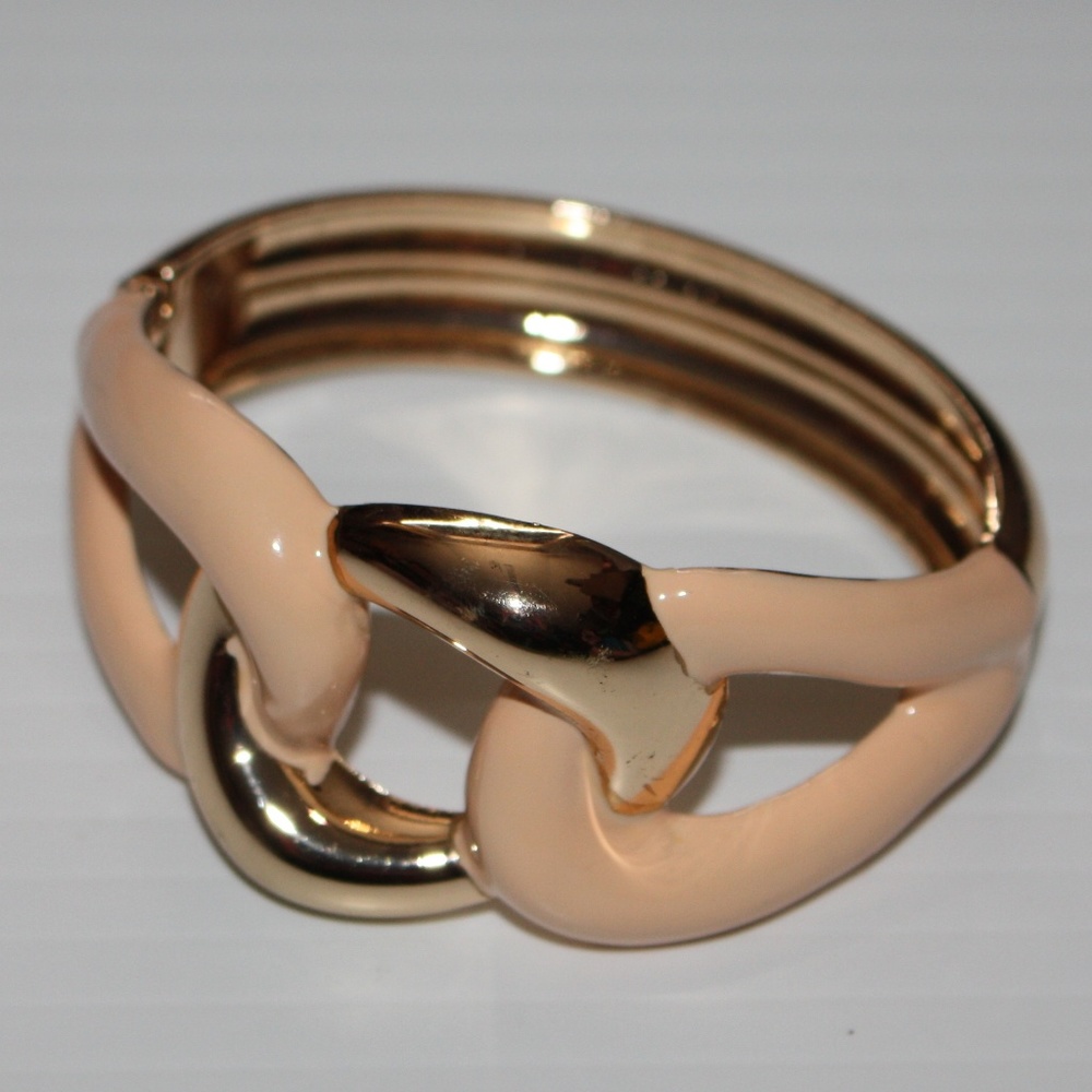 Link and a Smile Gold and Peach Bracelet
